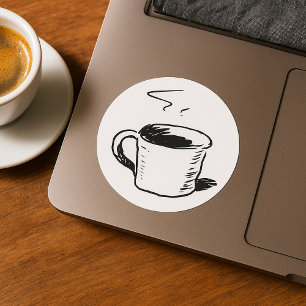 Coffee Cup Illustration Stickers
