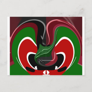 Coffee cup Kenya Flag Hakuna Matata Postcard