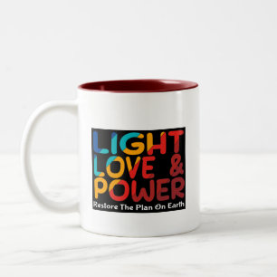 Coffee Cup: Light Love Power Two-Tone Coffee Mug