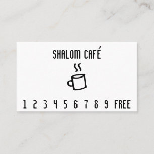 Coffee Cup Line Art Punch Card