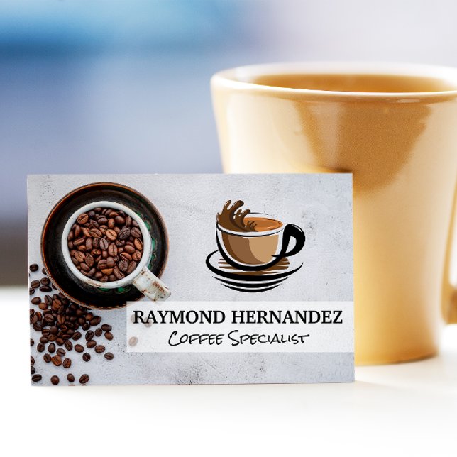 Coffee Cup Logo | Beans Business Card (Creator Uploaded)