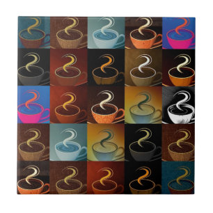 coffee cup montage tile