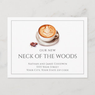 Coffee Cup New Home Moving Announcement   Postcard