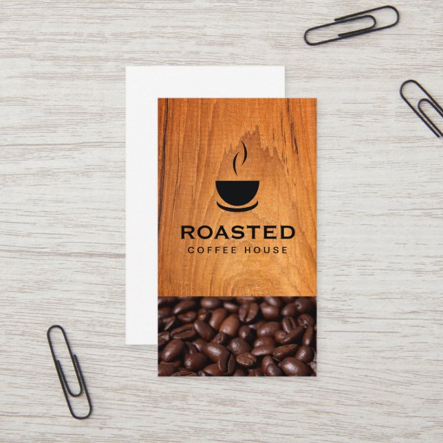Coffee | Cup of Java | Coffee Beans Business Card (Front/Back In Situ)