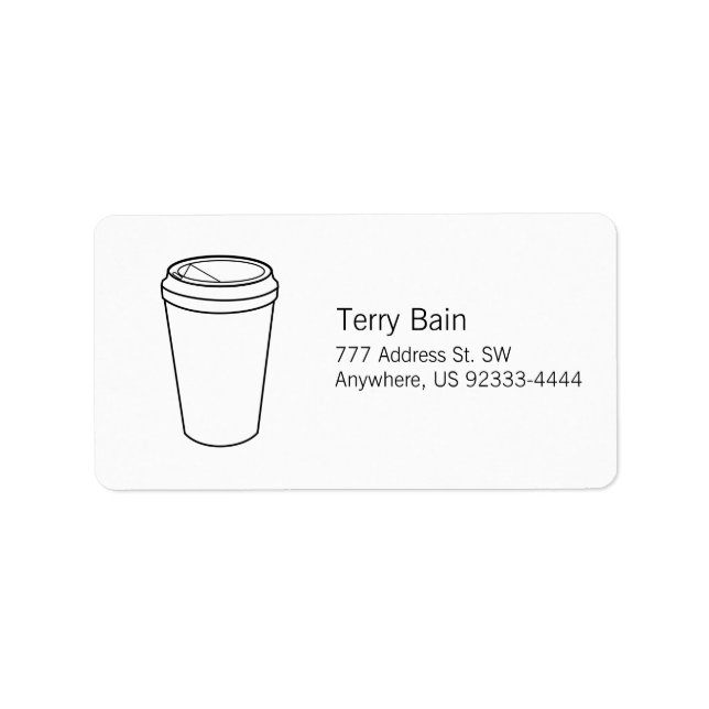 Coffee Cup (Paper To-Go) Label (Front)