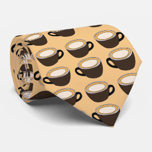 Coffee Cup Pattern Tie