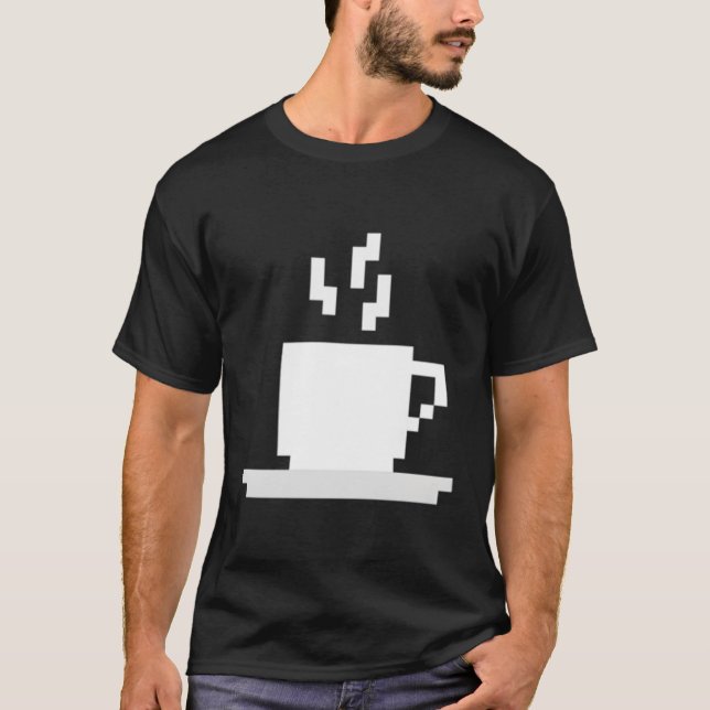 Coffee Cup Pixelated T-Shirt (Front)