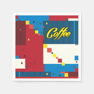 "Coffee Cup" Pop Art Trendy Stylish Illustration Napkin