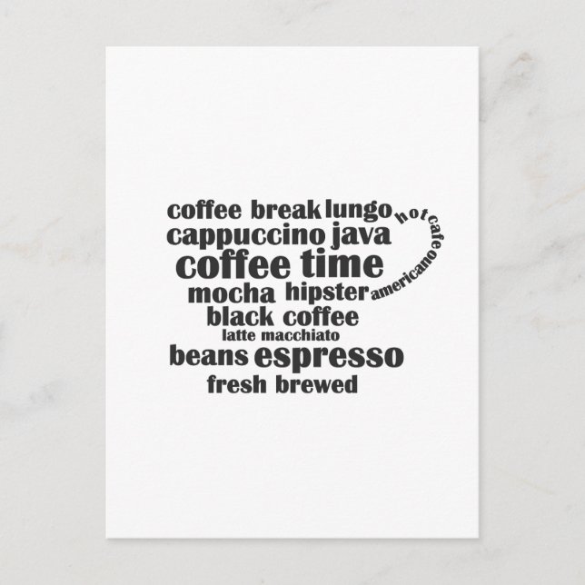 Coffee cup Postcard (Front)