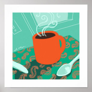 Coffee Cup retro print