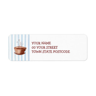 Coffee Cup Return Address Label