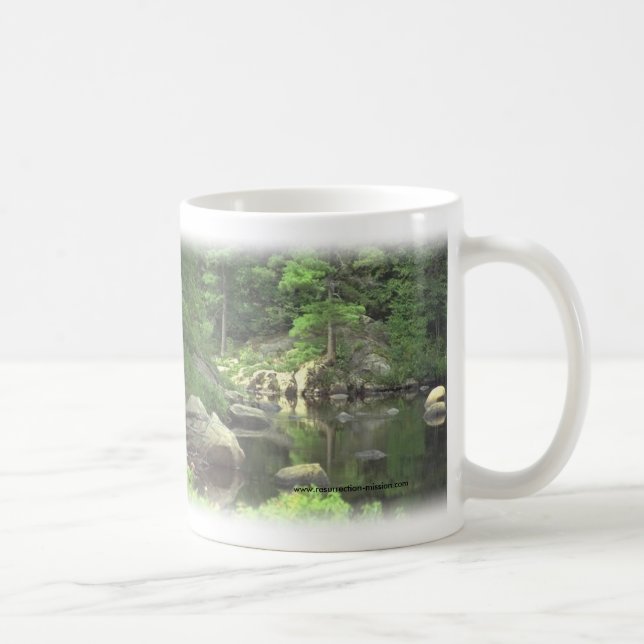 Coffee cup~~ Rocky lake scene Mug (Right)