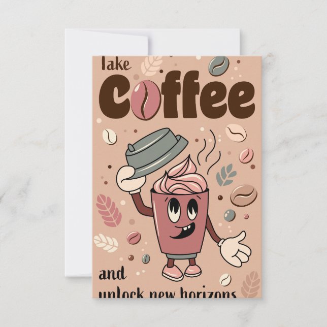 Coffee Cup RSVP Card (Front)