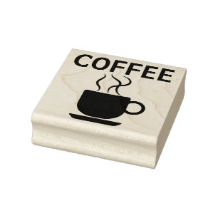 COFFEE CUP RUBBER STAMP