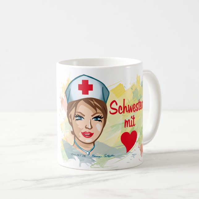 coffee cup - sister with heart (Front Right)