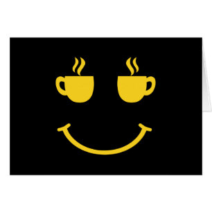 Coffee Cup Smile Greeting Card