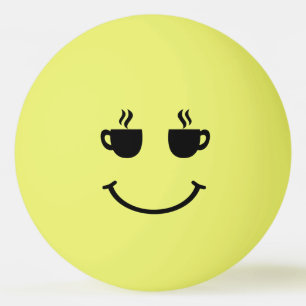 Coffee Cup Smile Ping Pong Ball