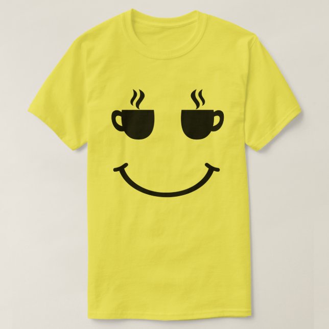 Coffee Cup Smile T-Shirt (Design Front)