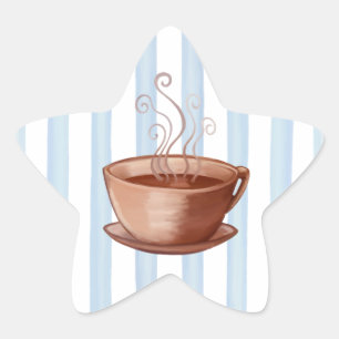 Coffee Cup Star Sticker