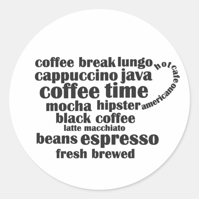 Coffee cup Sticker (Front)
