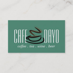 Coffee Cup Tea Shop Wine Beer Cafe Business Card
