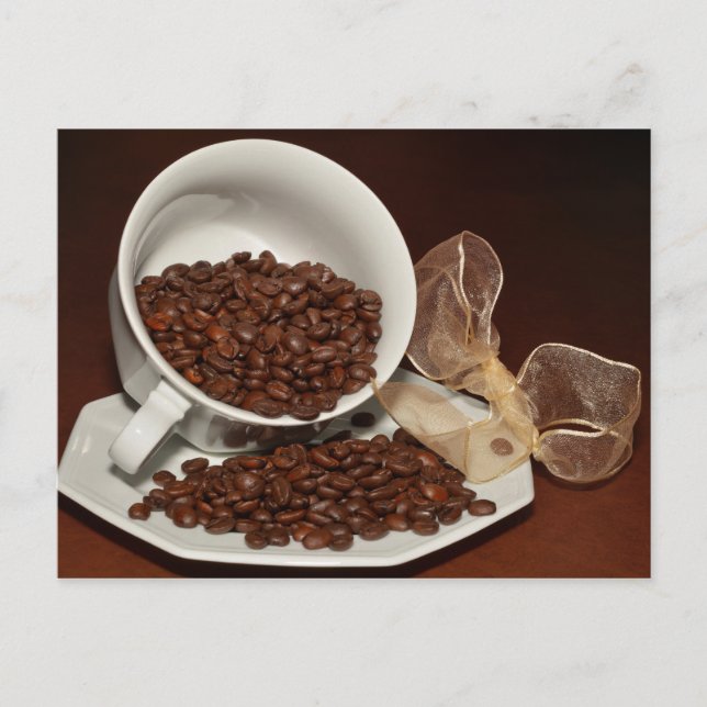 Coffee Cup with Beans Postcard (Front)