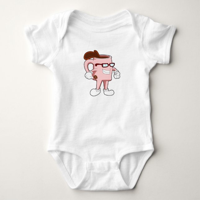 Coffee cup with Coffee Baby Bodysuit (Front)
