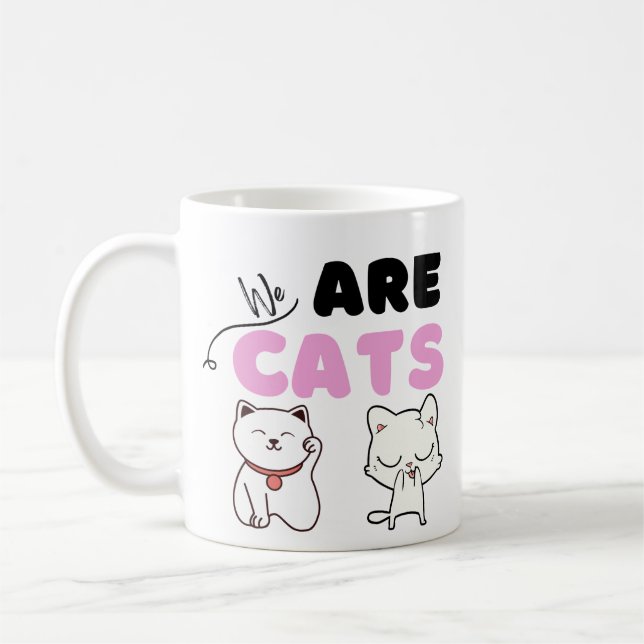 Coffee Cup with Cute Cats (Left)
