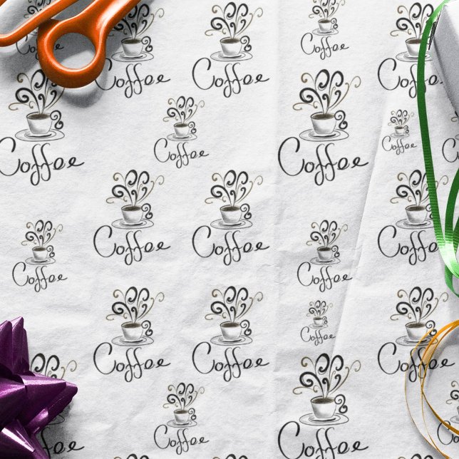 Coffee Cup With Flourish Steam Tissue Paper (Creator Uploaded)