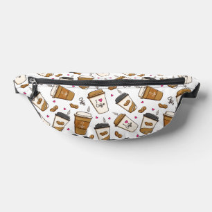 Coffee Cups, Coffee Beans, Coffee Lover, Hearts Bum Bags