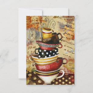 Coffee Cups Divine Greeting Card