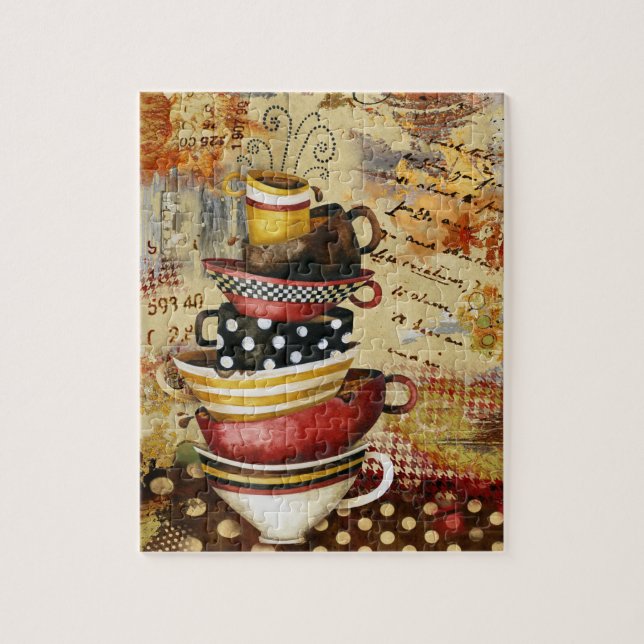 Coffee Cups Divine Puzzle (Vertical)