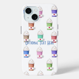 Coffee Cups in Full Colours  iPhone 15 Case