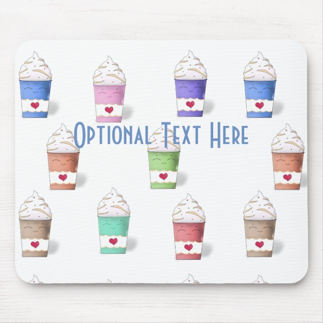 Coffee Cups in Full Colours  Mouse Mat (Front)