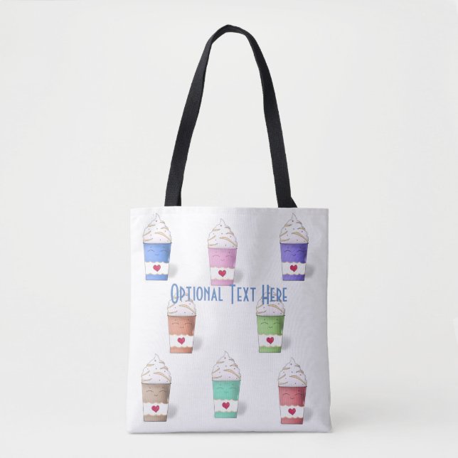 Coffee Cups in Full Colours  Tote Bag (Front)