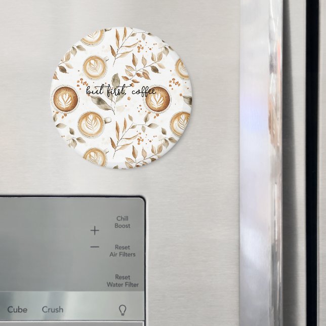 Coffee Cups Leaves Magnet (In Situ (Fridge))