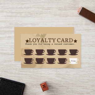 Coffee cups loyalty card