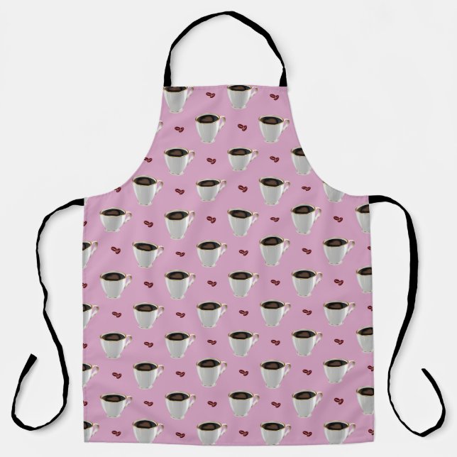 COFFEE CUPS ON LILAC APRON (Front)
