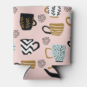 Coffee Cups: Pink Autumn Comfort. Can Cooler