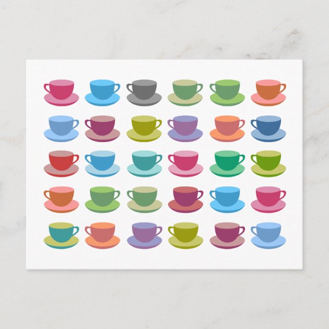 Coffee Cups Postcard (Front)