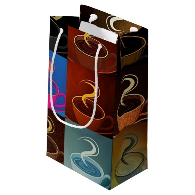 Coffee cups small gift bag (Back Angled)
