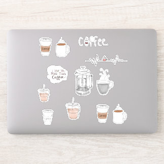 Coffee Cups Sticker Sheet