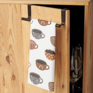Coffee Cups Tea Towel