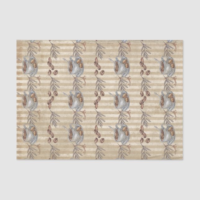 Coffee Cups Tissue Paper (Front)