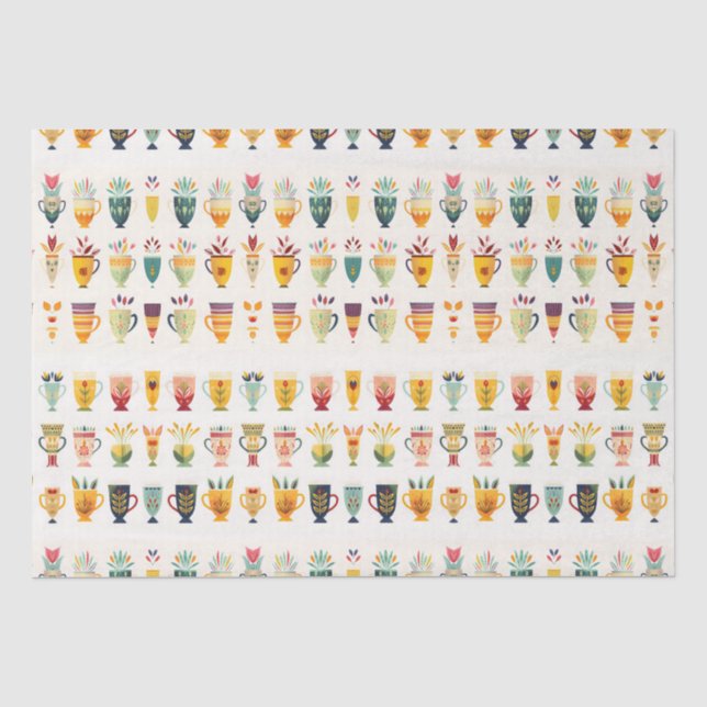 Coffee Cups Tissue Paper (Front)