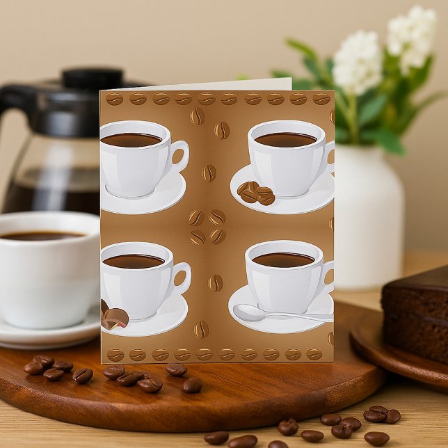 Coffee Cups with Beans and Chocolate Invitation (Creator Uploaded)