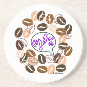 COFFEE & CUSSIN' by Jeff Willis Art Coaster
