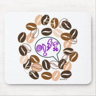 COFFEE & CUSSIN' by Jeff Willis Art Mouse Mat