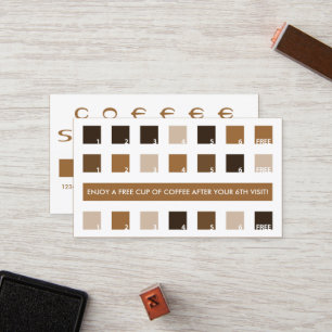 COFFEE customer appreciation (mod squares) Loyalty Card