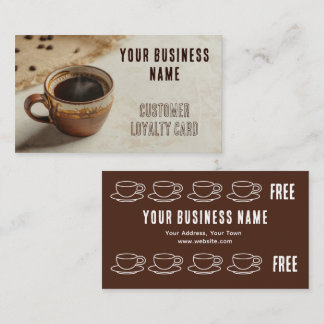 Coffee Customer Loyalty Business Card